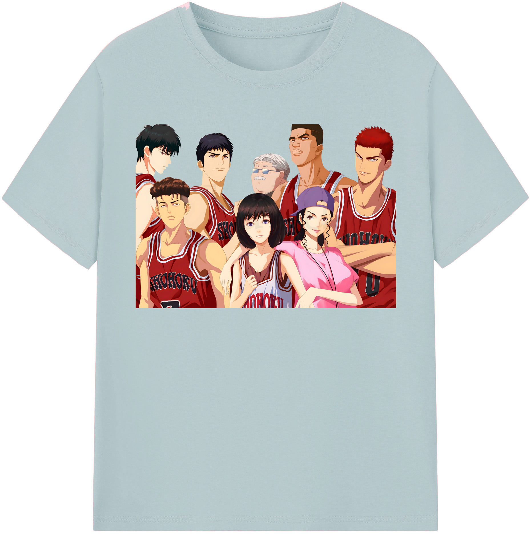 SLAM DUNK／スラムダンク 綿100％半袖Tシャツ（フロントプリント）